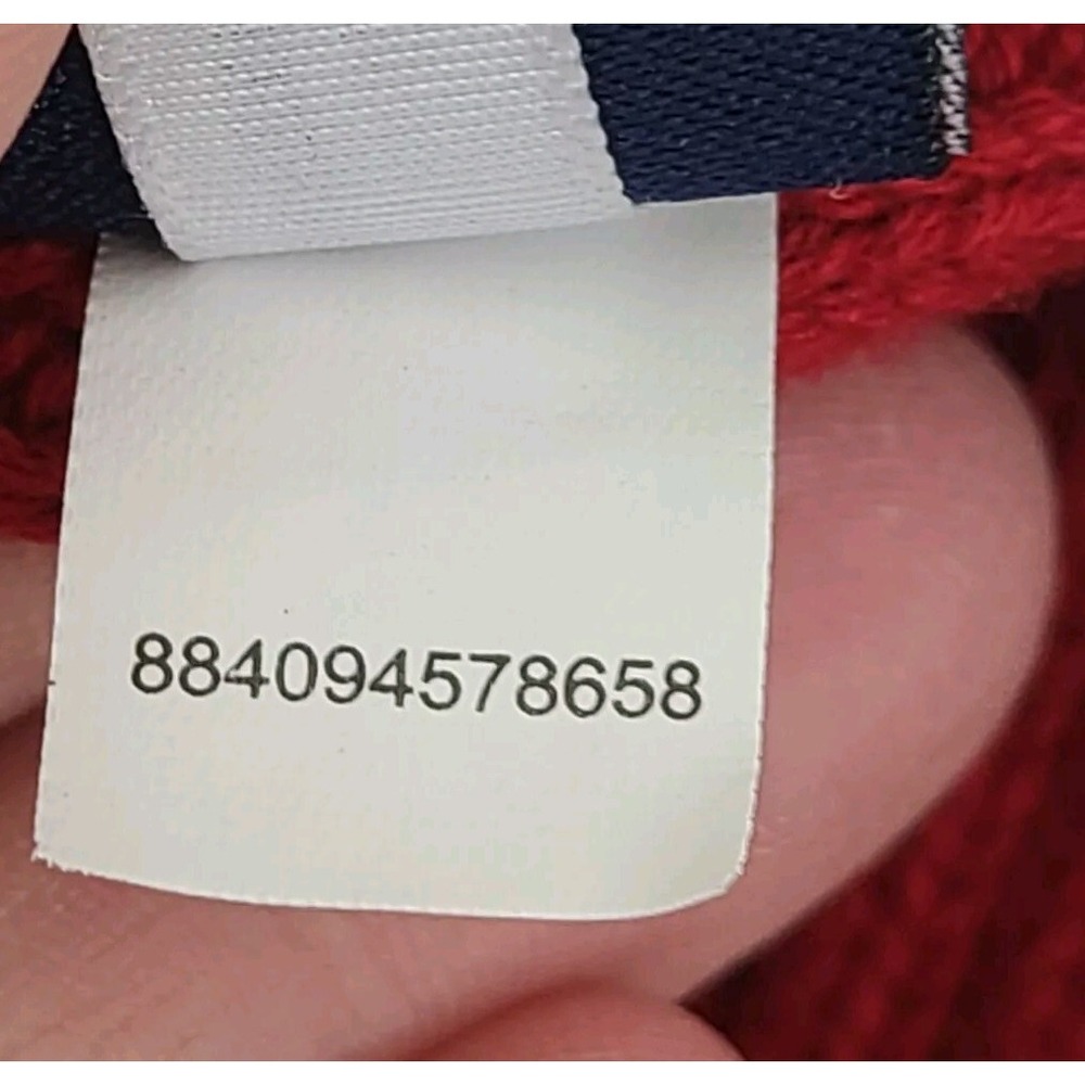 Chaps Womens Cosplay Double Breasted Military Cardigan X Large Red Chunky Ribbed - Picture 9 of 9